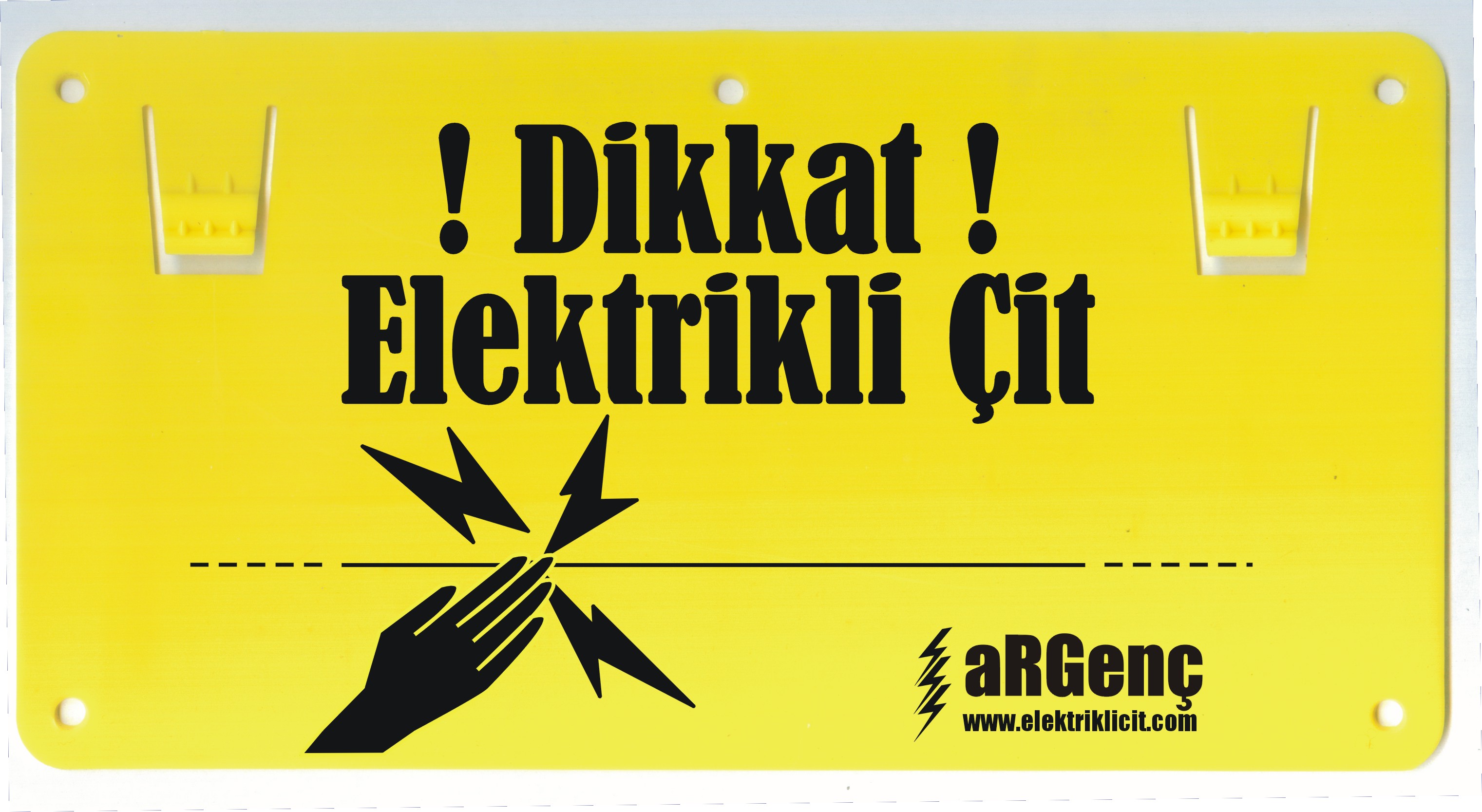 Elektrikli it Uyari Levhasi